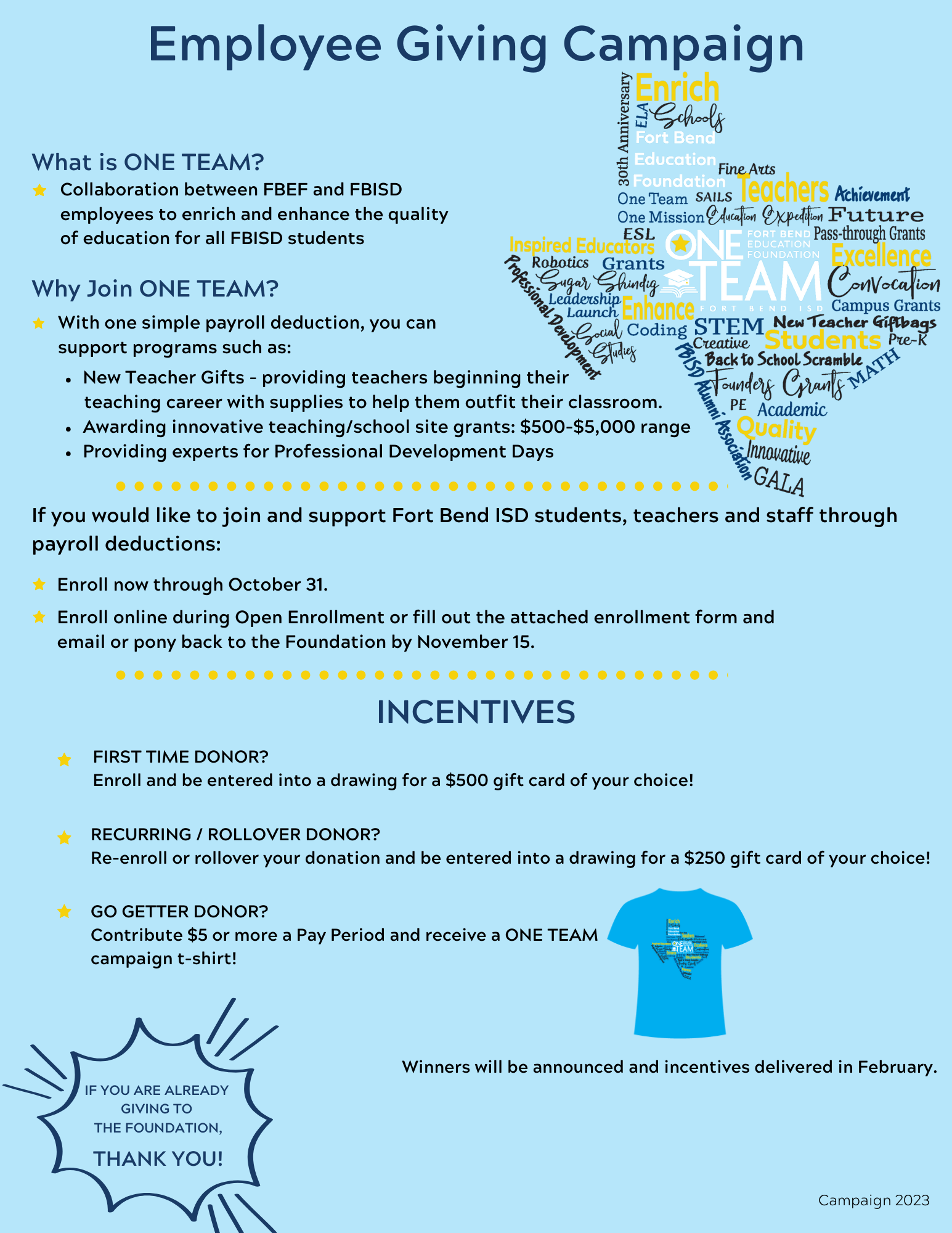 Employee Giving Campaign